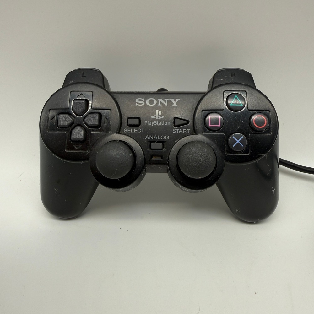 Sony DualShock 2 Controller PS2 Black SCPH-10010 Analog Wired OEM